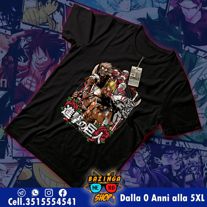 T-Shirt Attack on Titan Nero