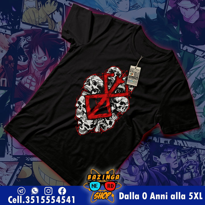 T-Shirt Berserk Marchio del Sacrificio Bianco