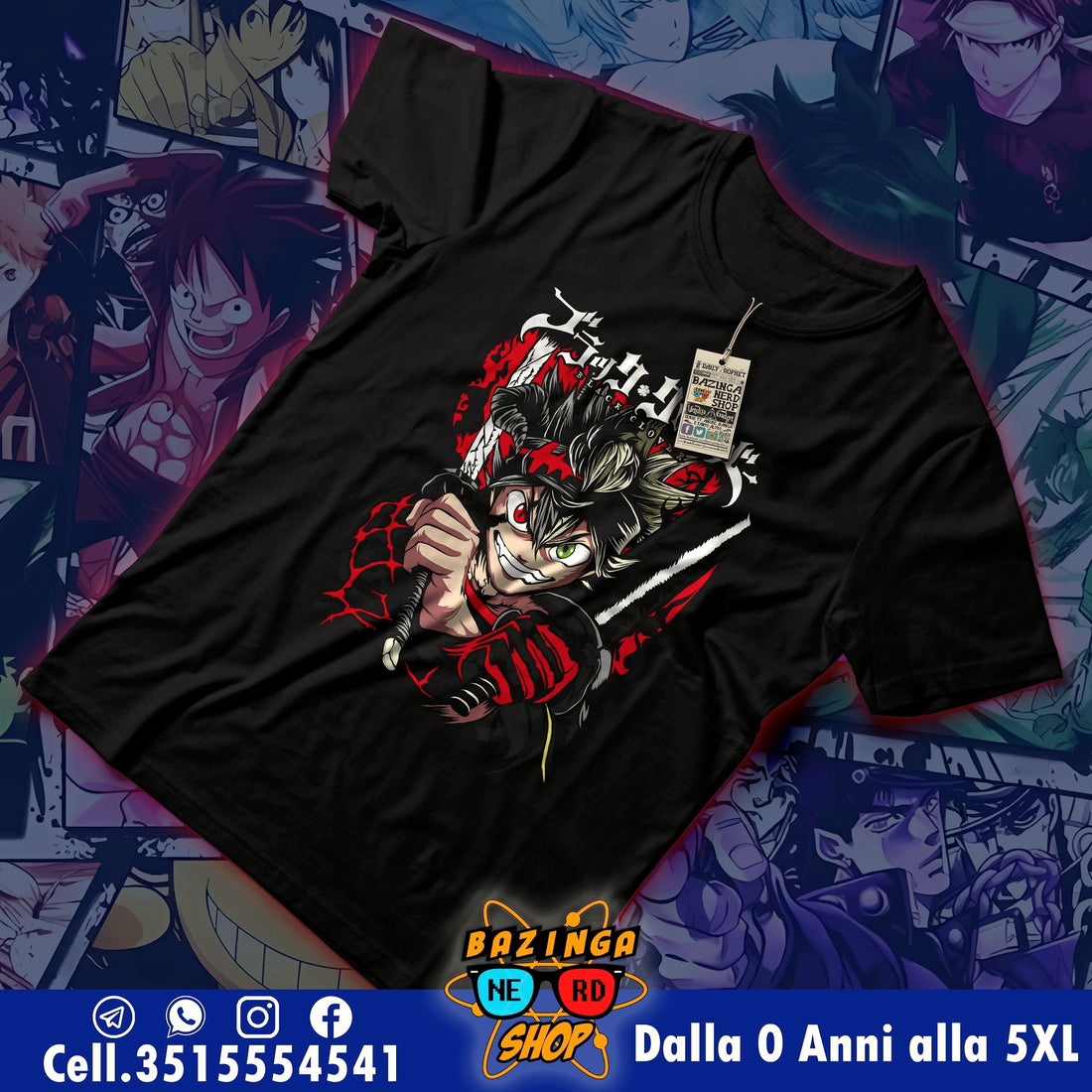 T-Shirt Black Clover Asta