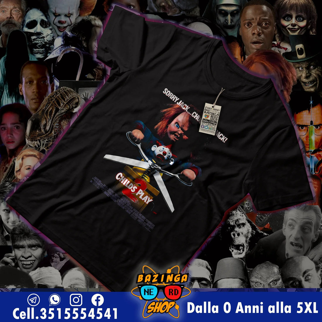 T-Shirt Chucky 2 Coltelli