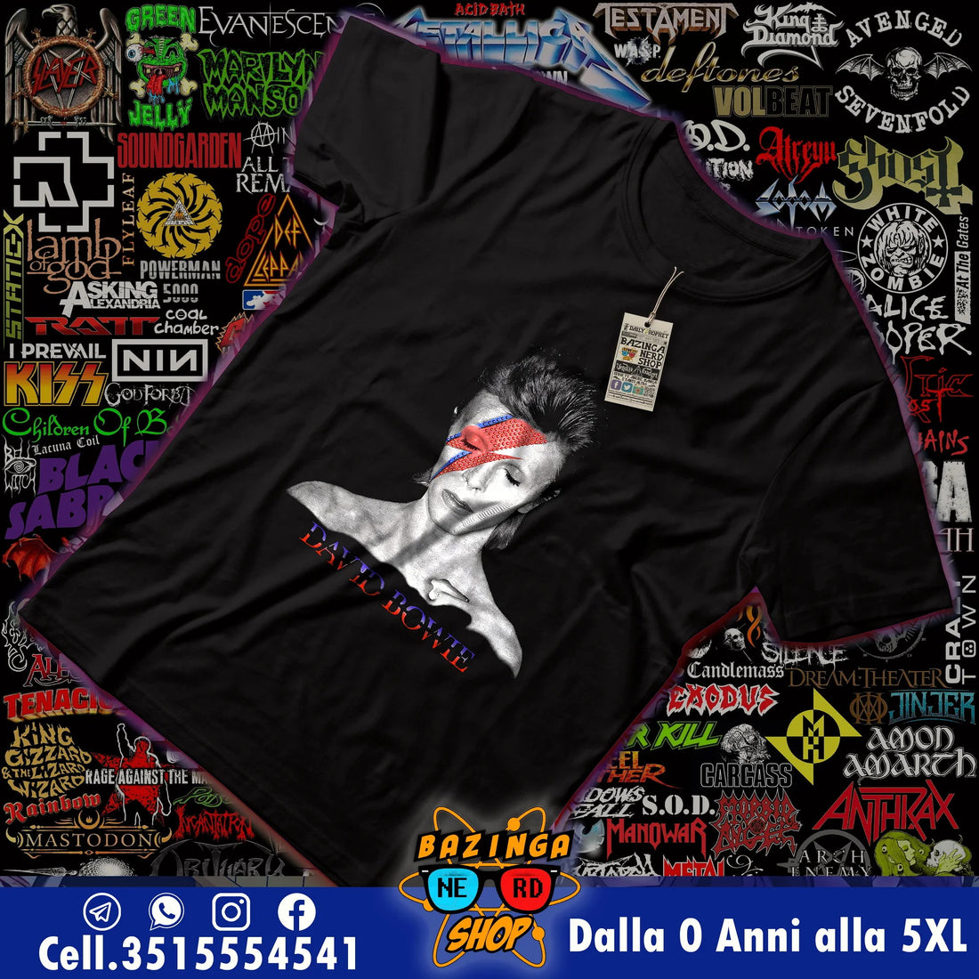 T-Shirt David Bowie Aladdin Sane