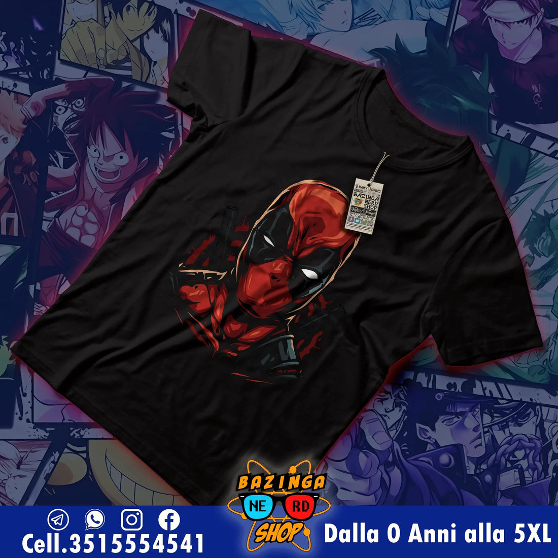 T-Shirt Deadpool Faccia