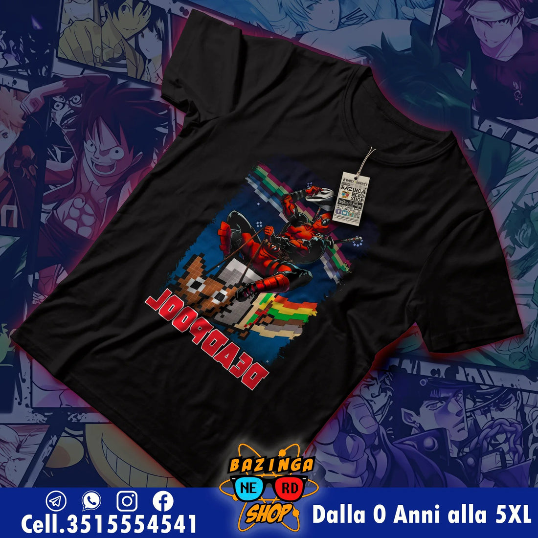 T-Shirt Deadpool Gatto