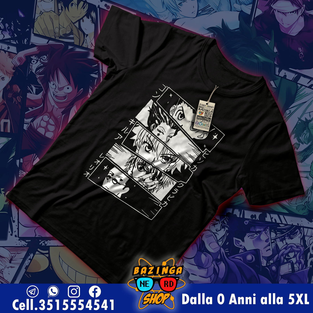 T-Shirt Hunter x Hunter Bianco Nero