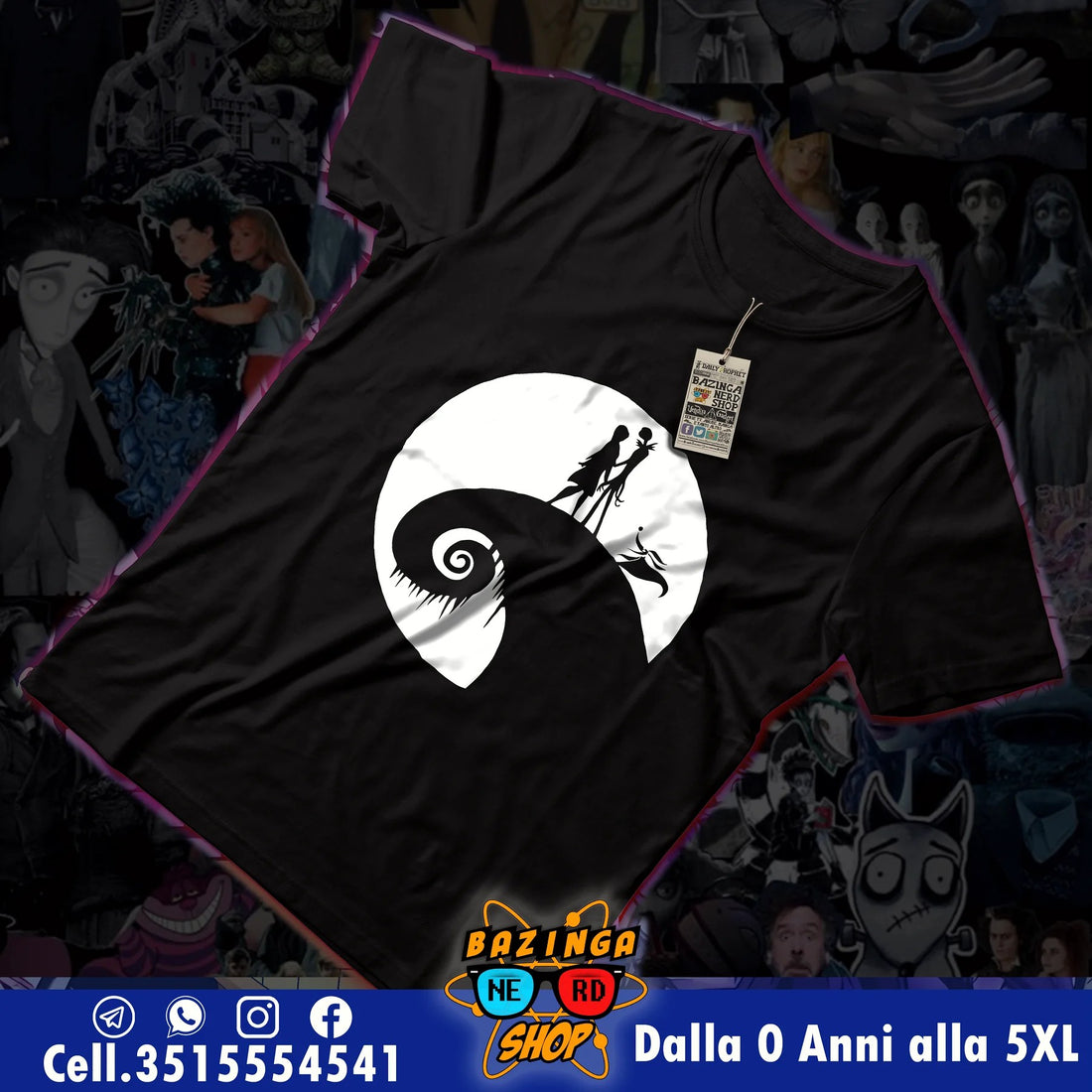 T-Shirt Jack e Sally Luna