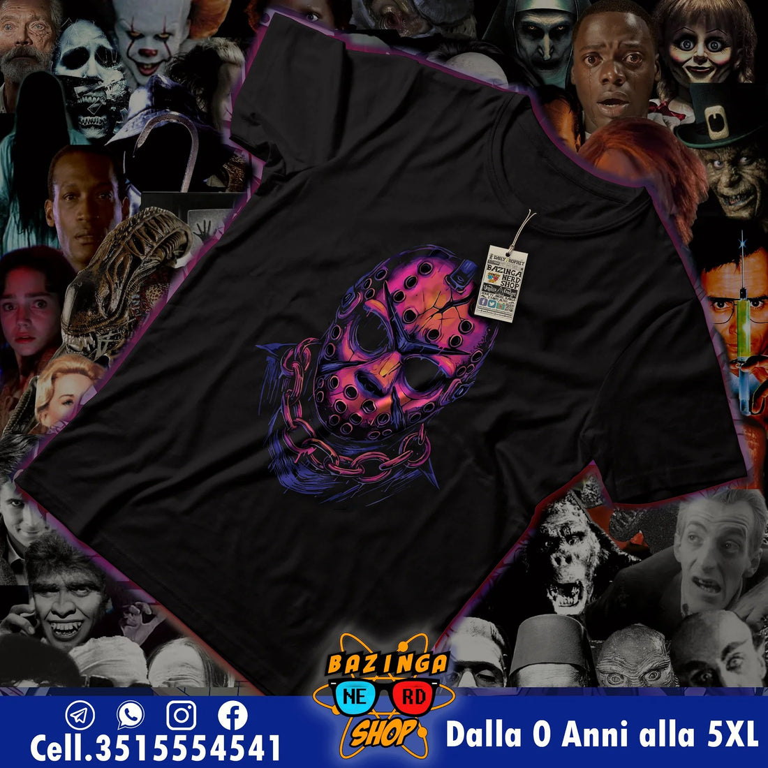 T-Shirt Jason Voorhees Fluo