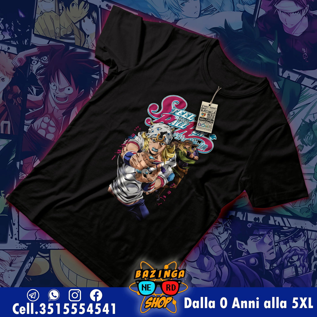 T-Shirt Jojo Steel Ball Cavalli