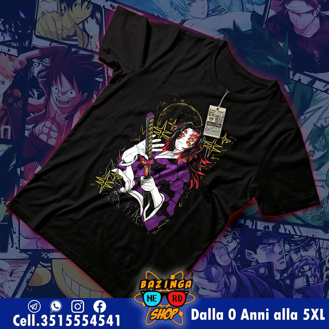 T-Shirt Kokushibo Viola Demon Slayer