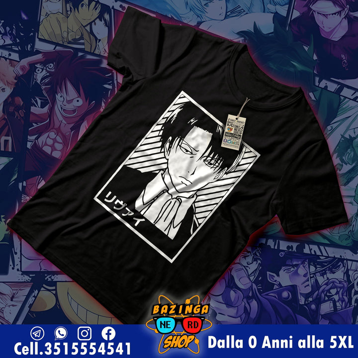 T-Shirt Levi Bianco Attack on Titan