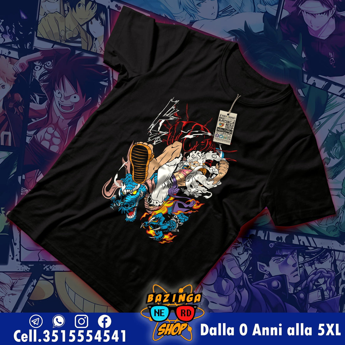 T-Shirt Luffy Gear 5 Kaido One Piece