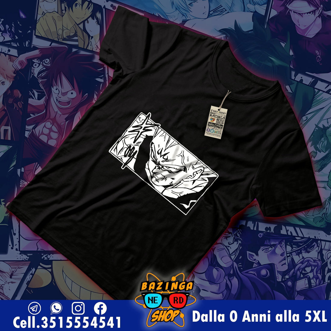 T-Shirt Majin Vegeta Faccia Dragon Ball