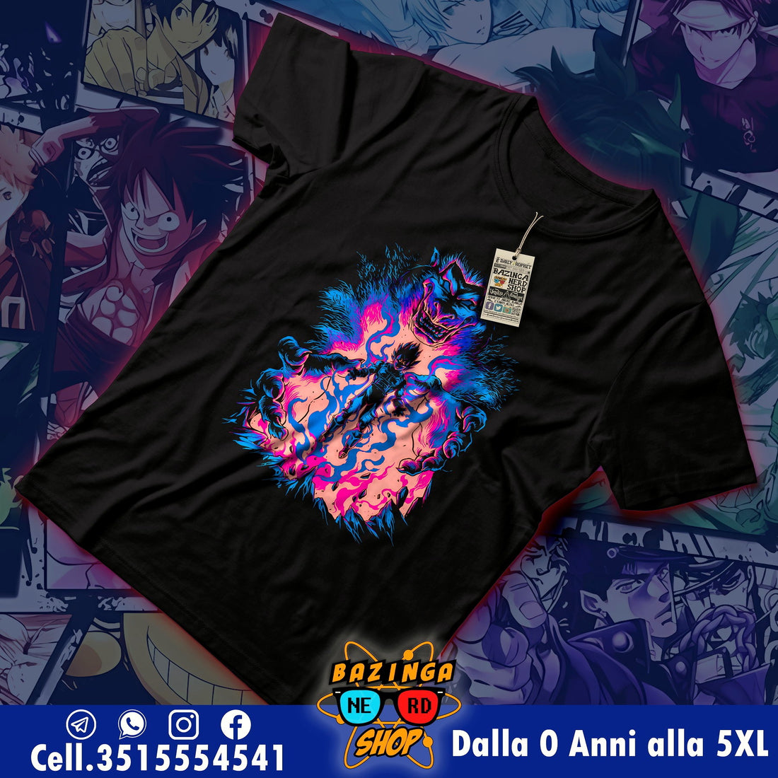 T-Shirt Majin Vegeta Scimmione Dragon Ball