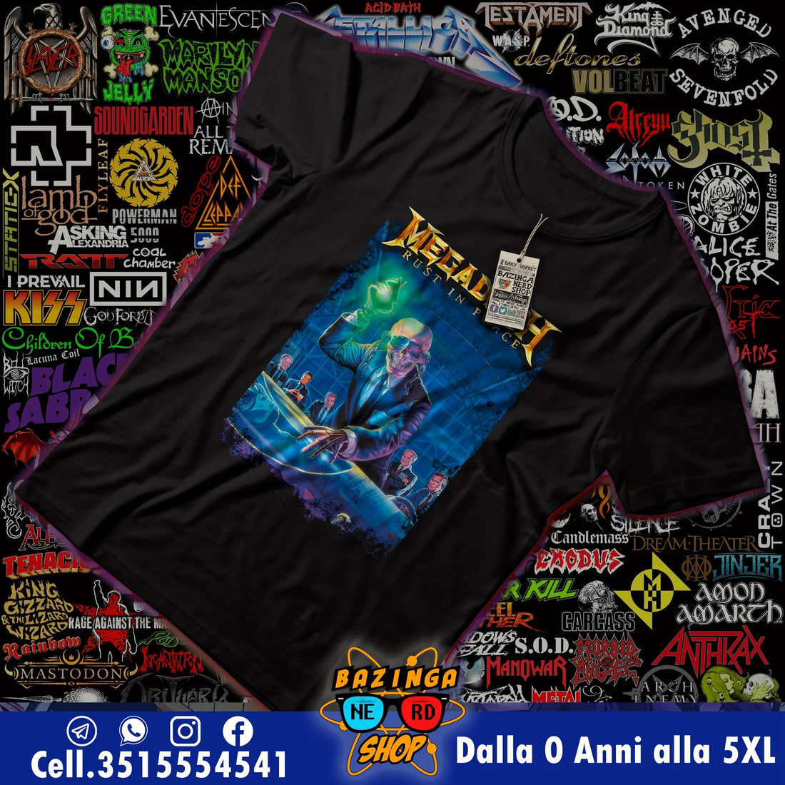T-Shirt Megadeth Blu