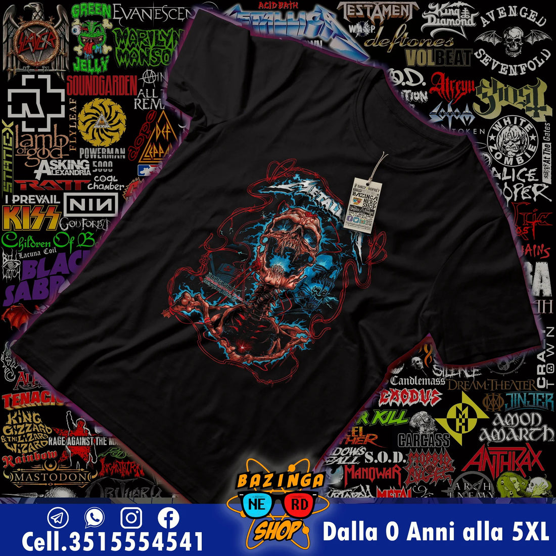T-Shirt Metallica Grafica Metal