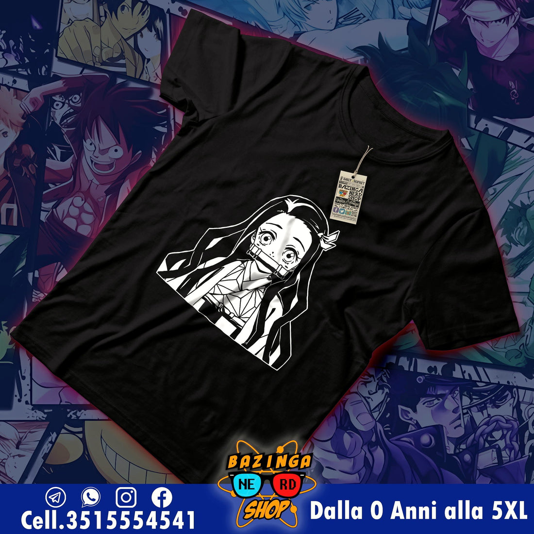 T-Shirt Nezuko Bianco Demon Slayer