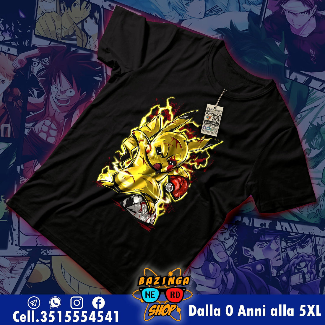 T-Shirt Pikachu Pokemon (2)