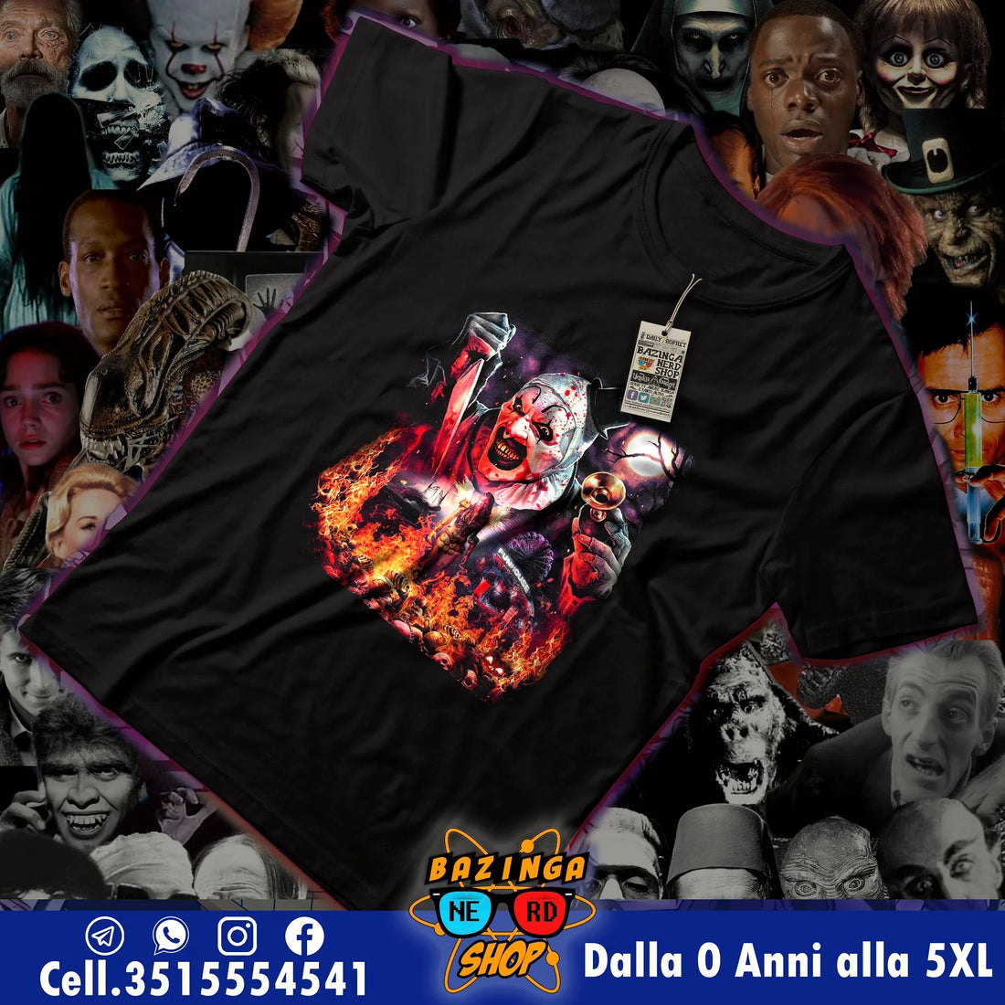 T-Shirt Terrifier Art The Clown
